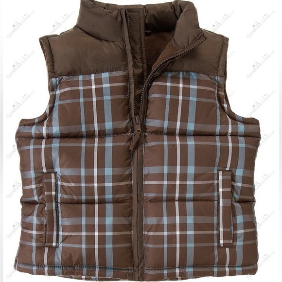 Gymboree Plaid Puffer Vest EUC - Picture 1 of 4